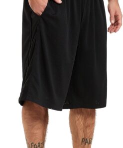 HQUEC Men's 12" Athletic Shorts Long Basketball Workout Shorts Below Knee Loose-Fit with Pockets