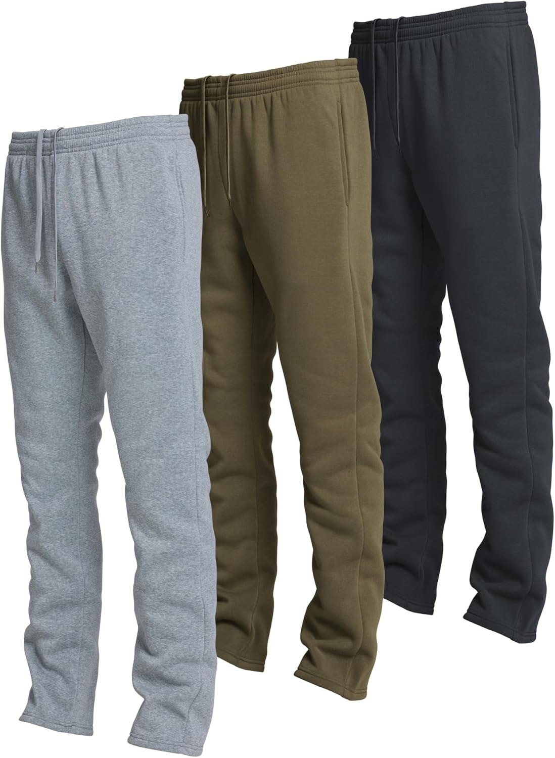 Ultra Performance 3 Pack Mens Open Bottom Sweatpants with Pockets, Casual Sweatpants for Men - Image 9