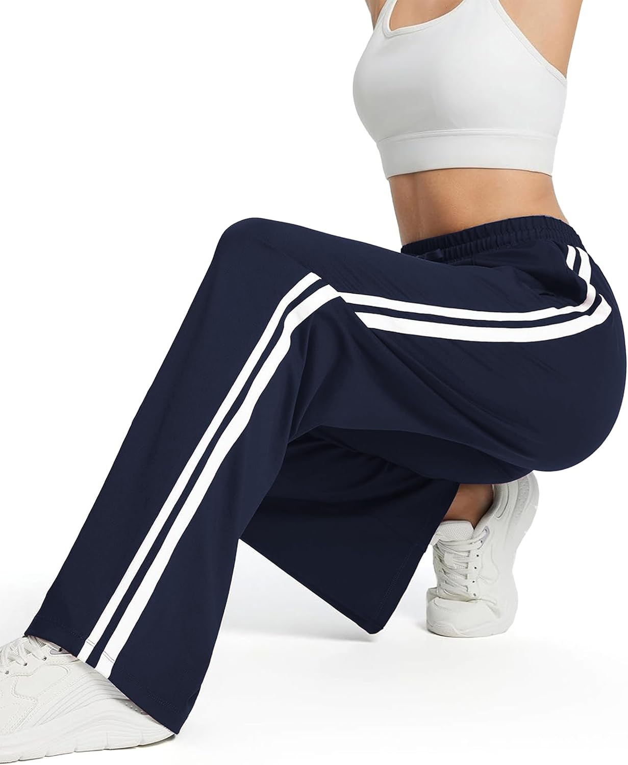 Tapata Women's 28/30/32/34 Inseam Track Pants Loose Straight Leg Jogging Sweatpants Warm-Up Sports Athletic Running - Image 6