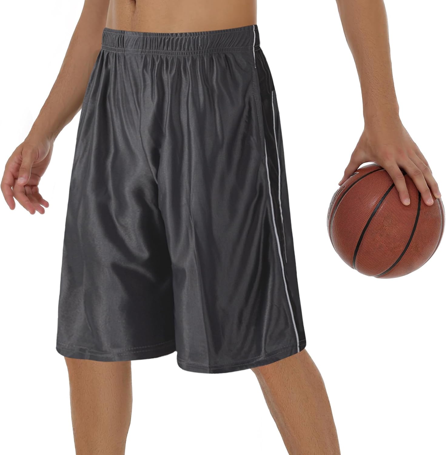 Men's 11'' Cool Basketball Shorts with Pockets Long Gym Athletic Shorts Running Quick-Dry Drawstring - Image 9