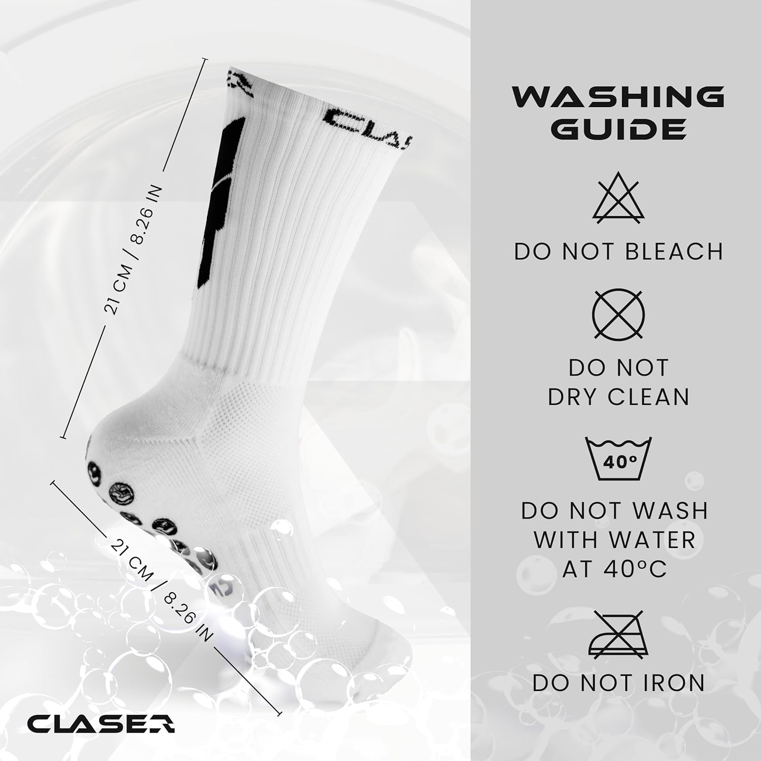 CLASER Grip Socks Soccer - Non Slip Football - Sock Men - Sports Women - Soccer Youth - Antideslizantes - US 6-9 1 2 3 pairs - Image 5