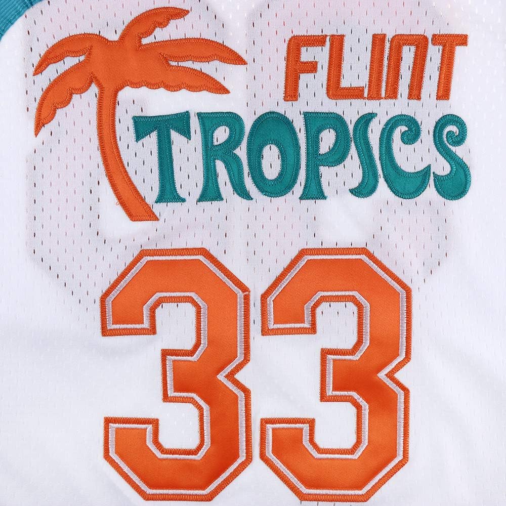 Flint Tropics Jersey Moon 33 Basketball Jerseys for Men S-XXXL - Image 4