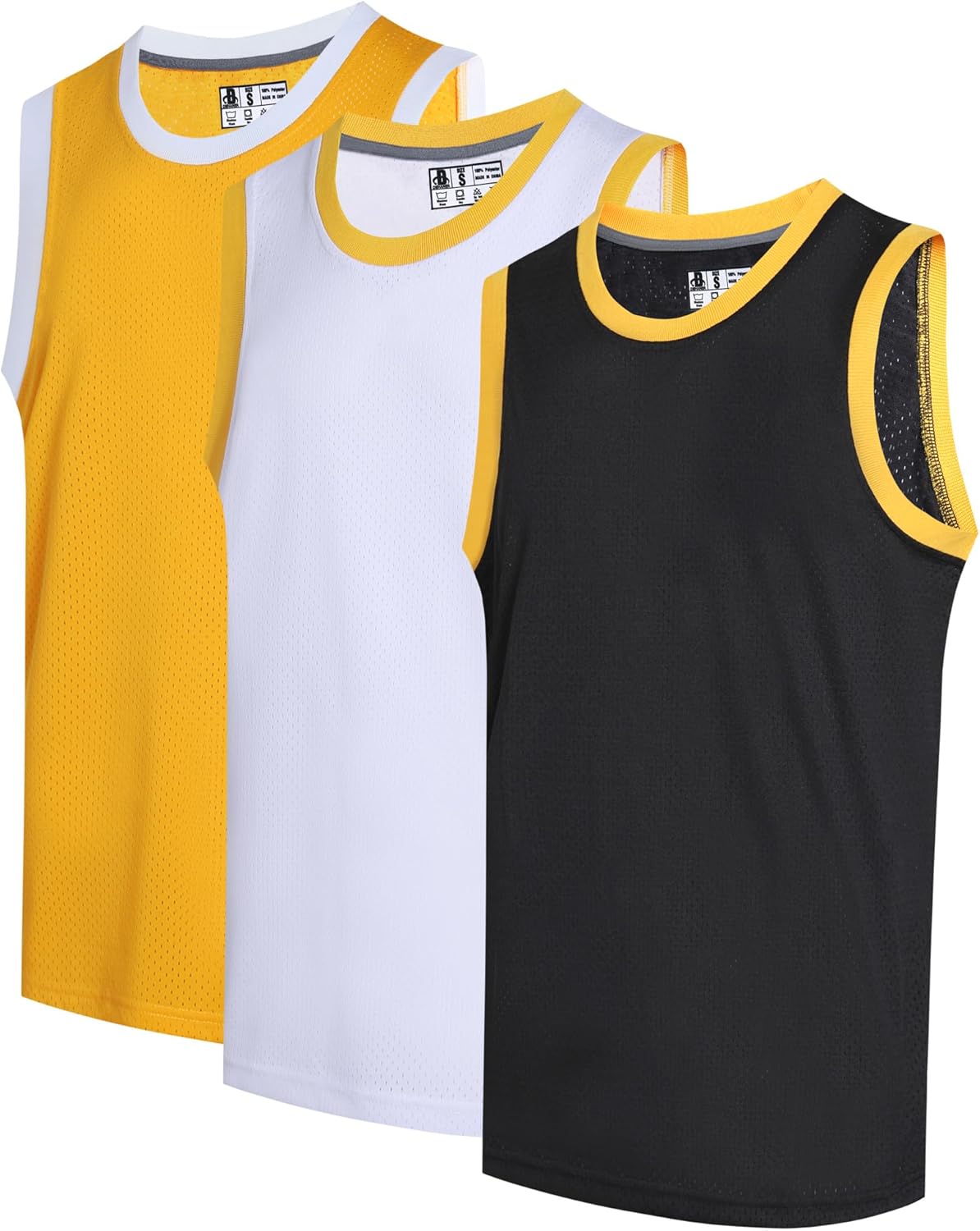 3 Pack Men's Blank Basketball Jerseys Mesh Performance Athletic Team Sports Uniforms Bulk Shirts - Image 12
