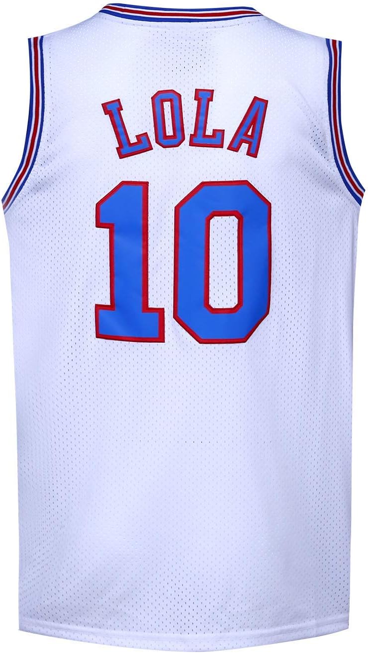Men's Basketball Jersey #10 Lola Space Movie Sports Shirts 90s Hiphop Party Clothing