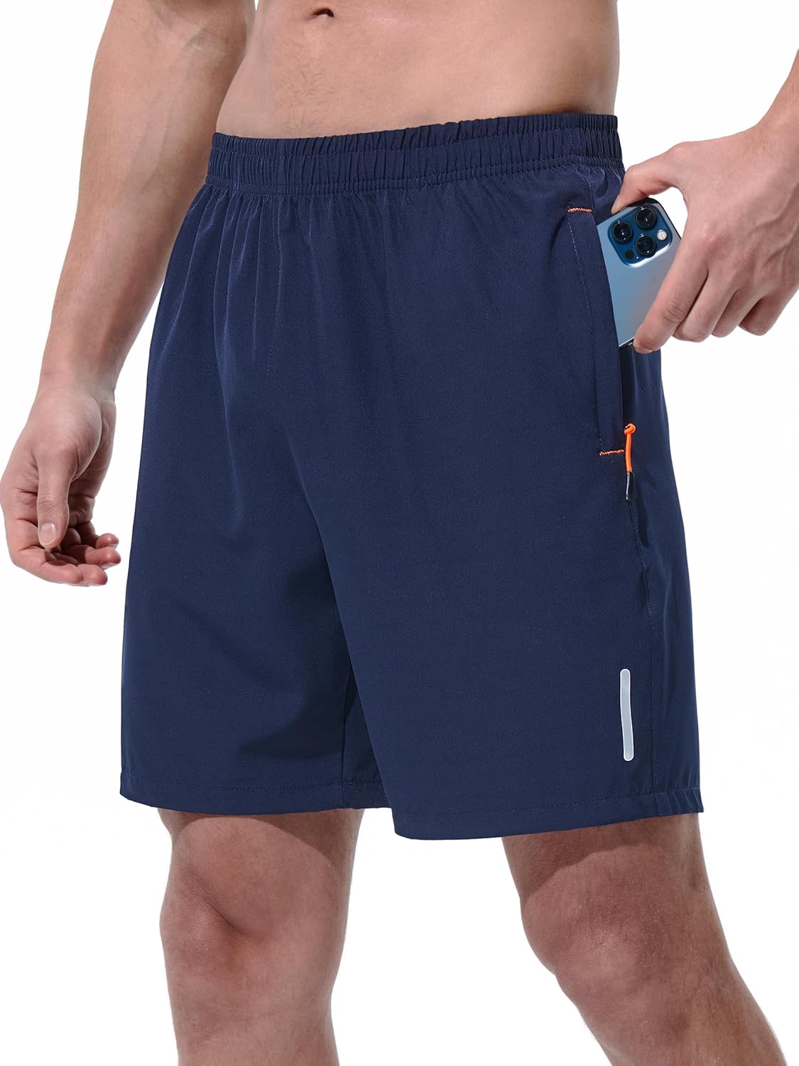 Mens Athletic Shorts Running Shorts Quick Dry Workout Shorts 7"/ 9" Lightweight Gym Basketball Shorts Zipper Pockets - Image 8