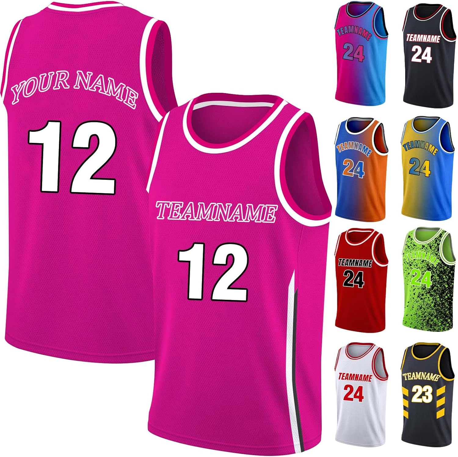 Custom Basketball Jersey Team Name Number Personalized Practice Shirt for Men Youth Kids Boys College University, S~4XL - Image 24