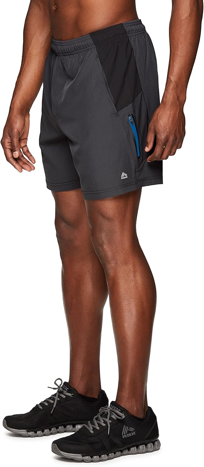 RBX Active Men's 9-Inch Inseam Stretch Woven Athletic Basketball Gym Shorts with Pockets - Image 7