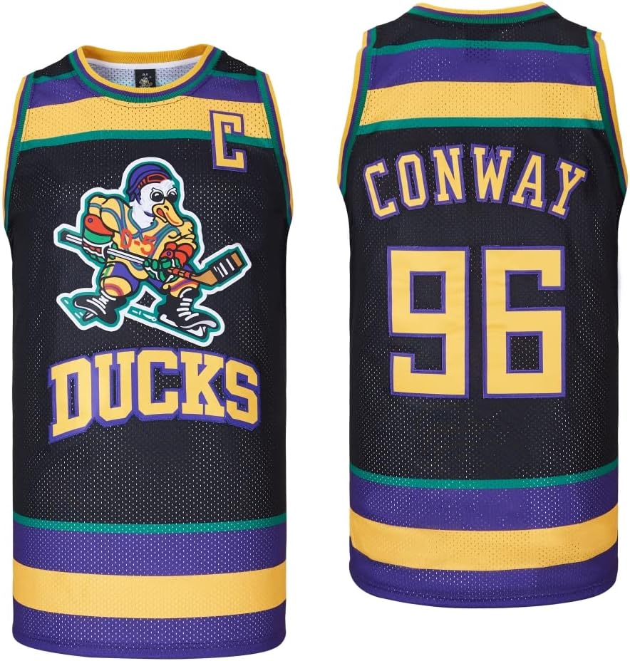 Men Mighty Ducks Jersey #33 Goldberg #66 Bombay #96 Conway #99 Banks Jersey,Basketball Jersey for Men S-XXXL - Image 4