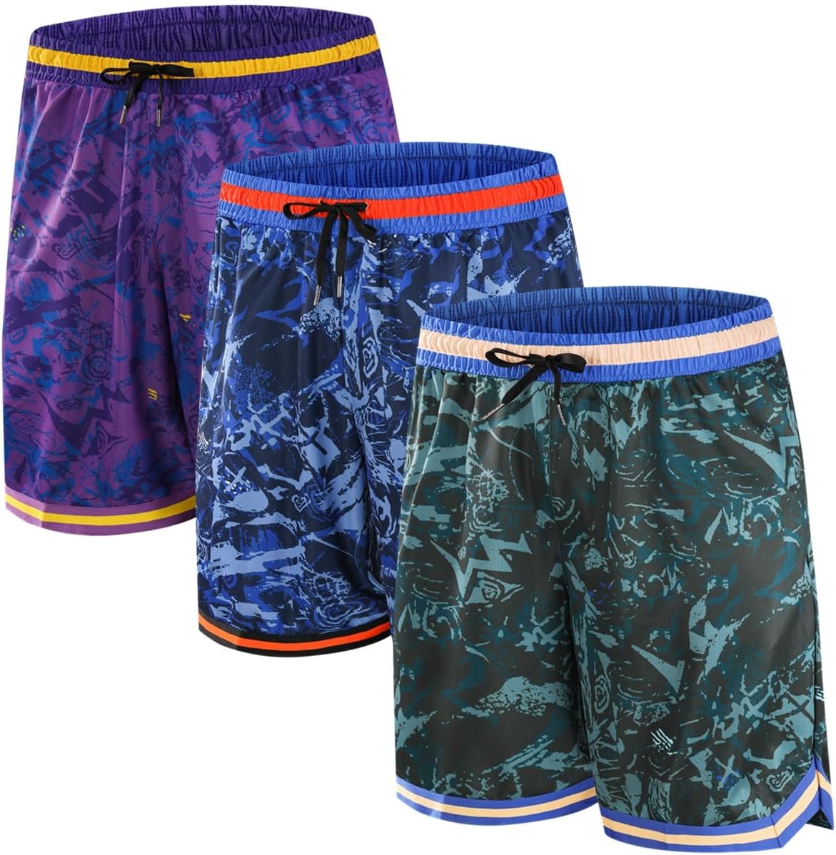 OPALOS 3 Pack Basketball Shorts for Men with Zipper Pockets,Active Athletic Shorts - Image 8