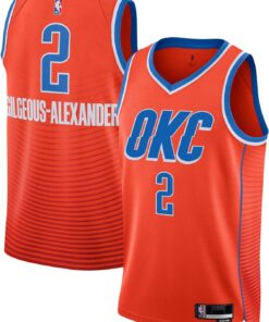 Outerstuff Shai Gilgeous-Alexander Oklahoma City Thunder NBA Kids Youth 8-20 Orange Statement Edition Swingman Jersey