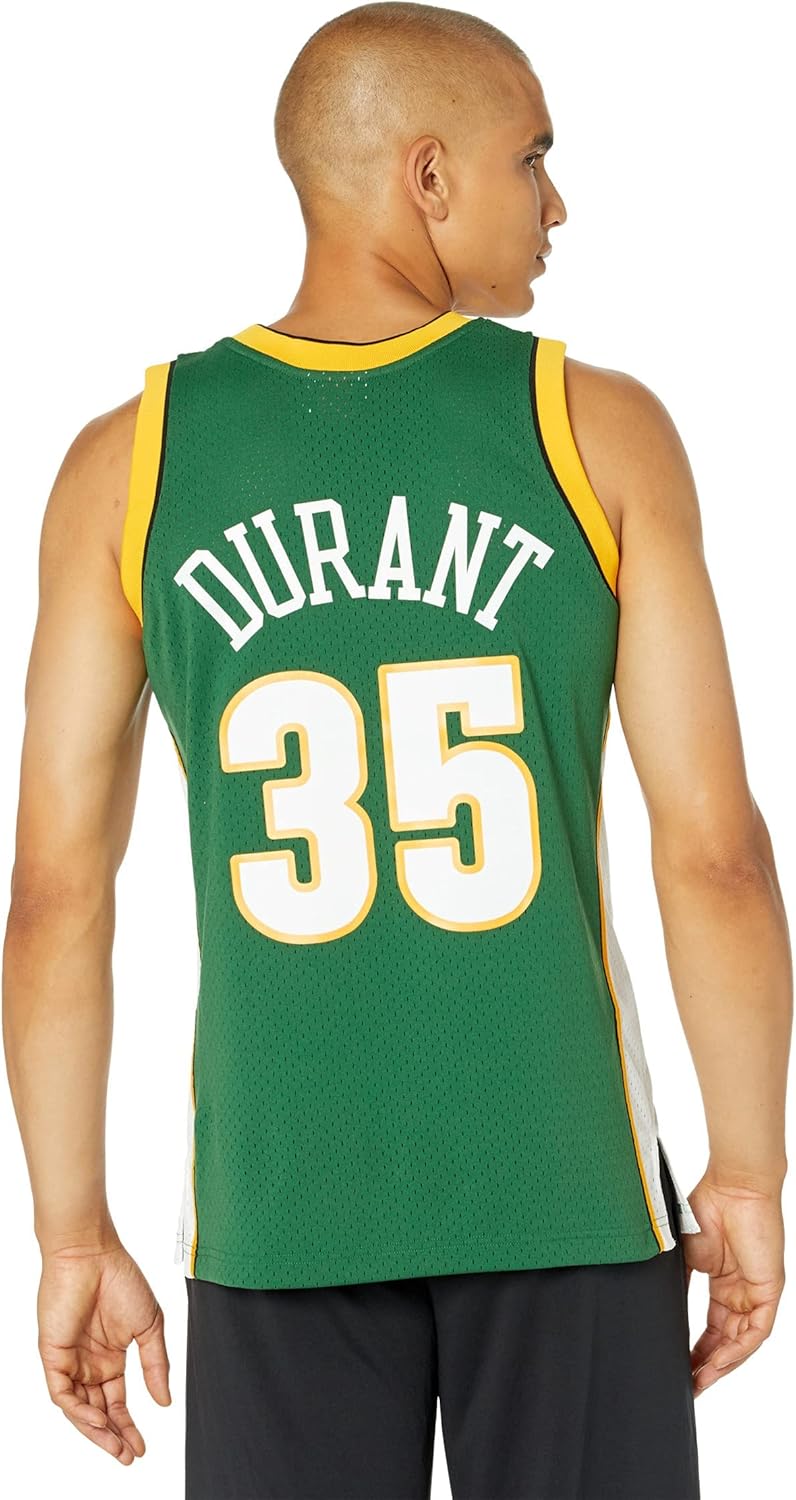 Mitchell & Ness Men's Seattle Supersonics Kevin Durant 2007-08 Hardwood Classics Green Swingman Jersey - Image 2