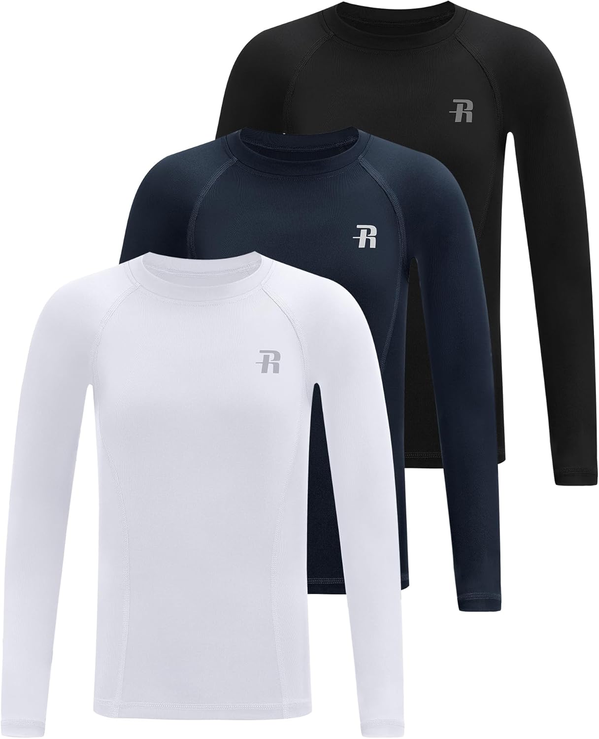 Runhit Boys Compression Shirt Kids Long Sleeve Athletic Undershirt Youth Quick Dry Base Layer for Football Baseball - Image 12