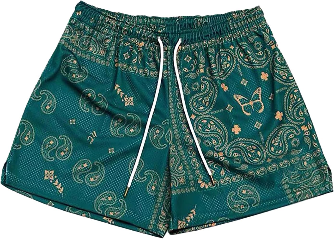 BOOMLEMON Mens Paisley Shorts Mesh Graphic Print Retro Casual Shorts Athletic Gym Basketball Running Short Pants - Image 12