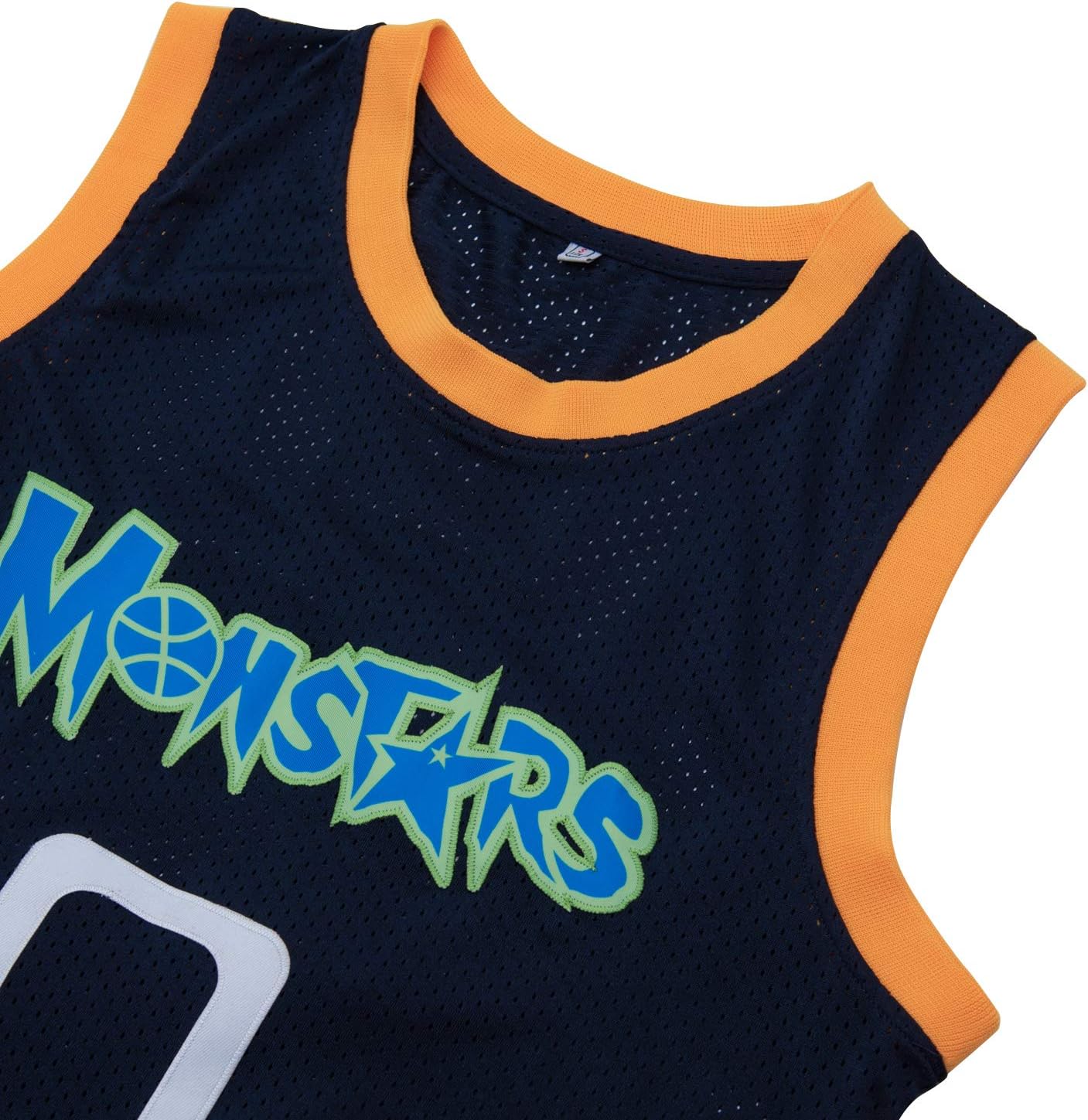 Mens Basketball Jersey Alien 0 Monstars Space Movie Jersey Dark Blue - Image 3