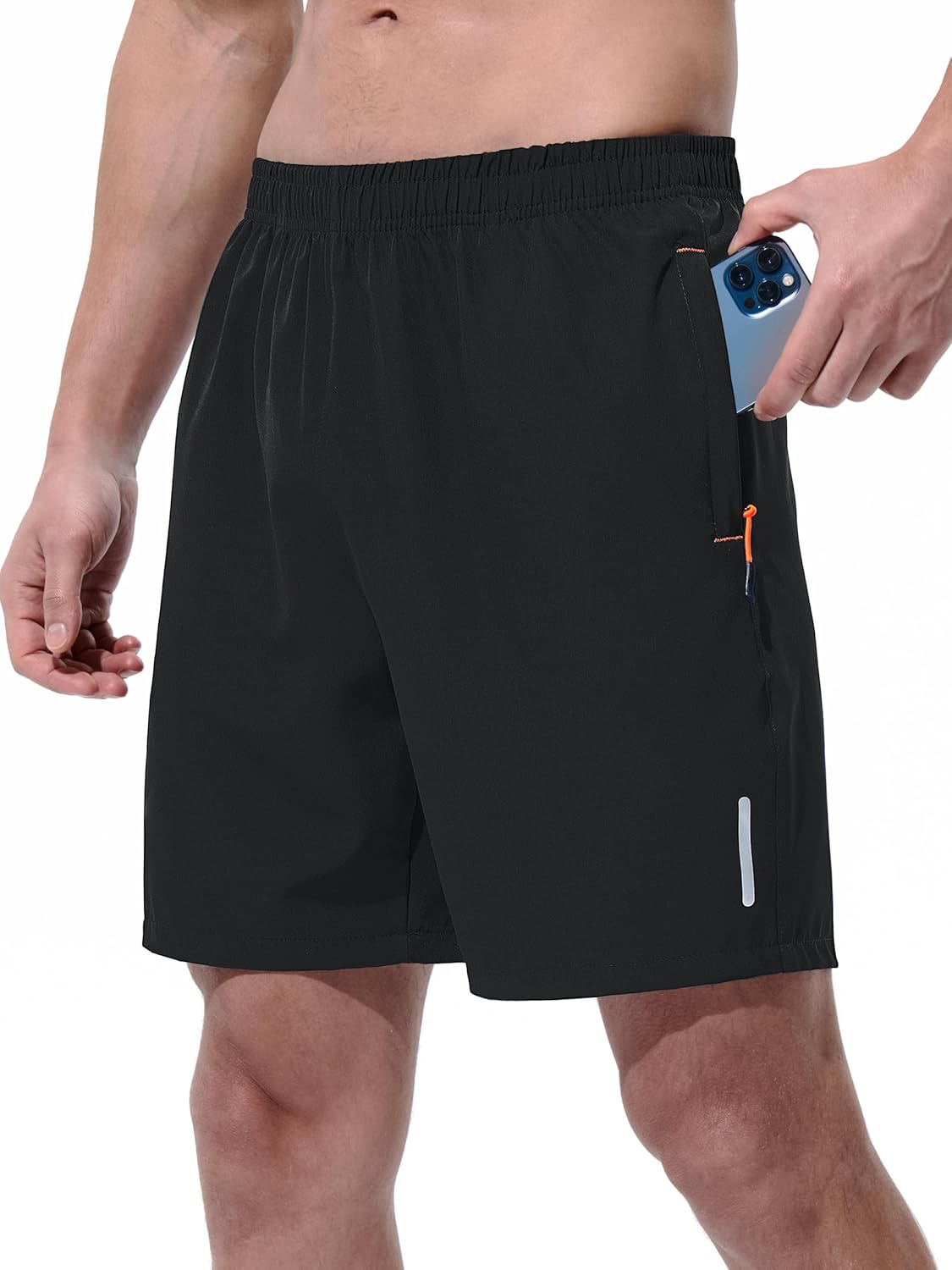 Mens Athletic Shorts Running Shorts Quick Dry Workout Shorts 7"/ 9" Lightweight Gym Basketball Shorts Zipper Pockets - Image 7