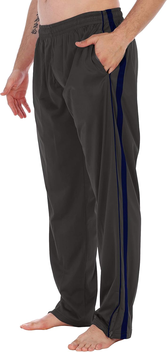 Gioberti Mens Athletic Track Pants with Zip Bottom - Image 8