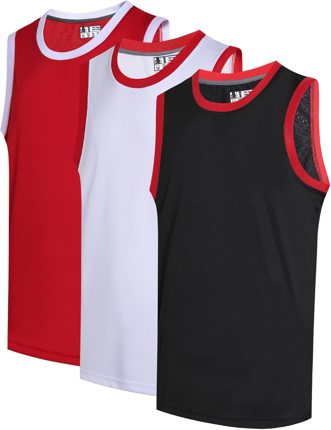 3 Pack Men's Blank Basketball Jerseys Mesh Performance Athletic Team Sports Uniforms Bulk Shirts - Image 6