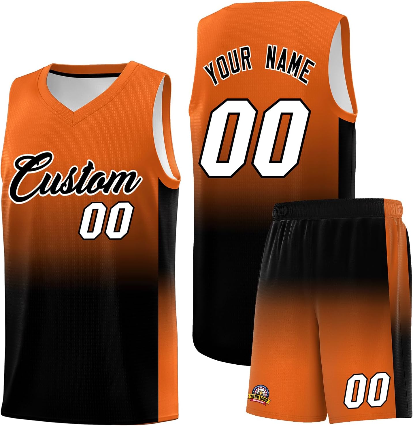 KXK Personalized Gradient Basketball Jersey Shorts Printed Team Jersey with Name Number for Men Youth Basketball Uniform - Image 23