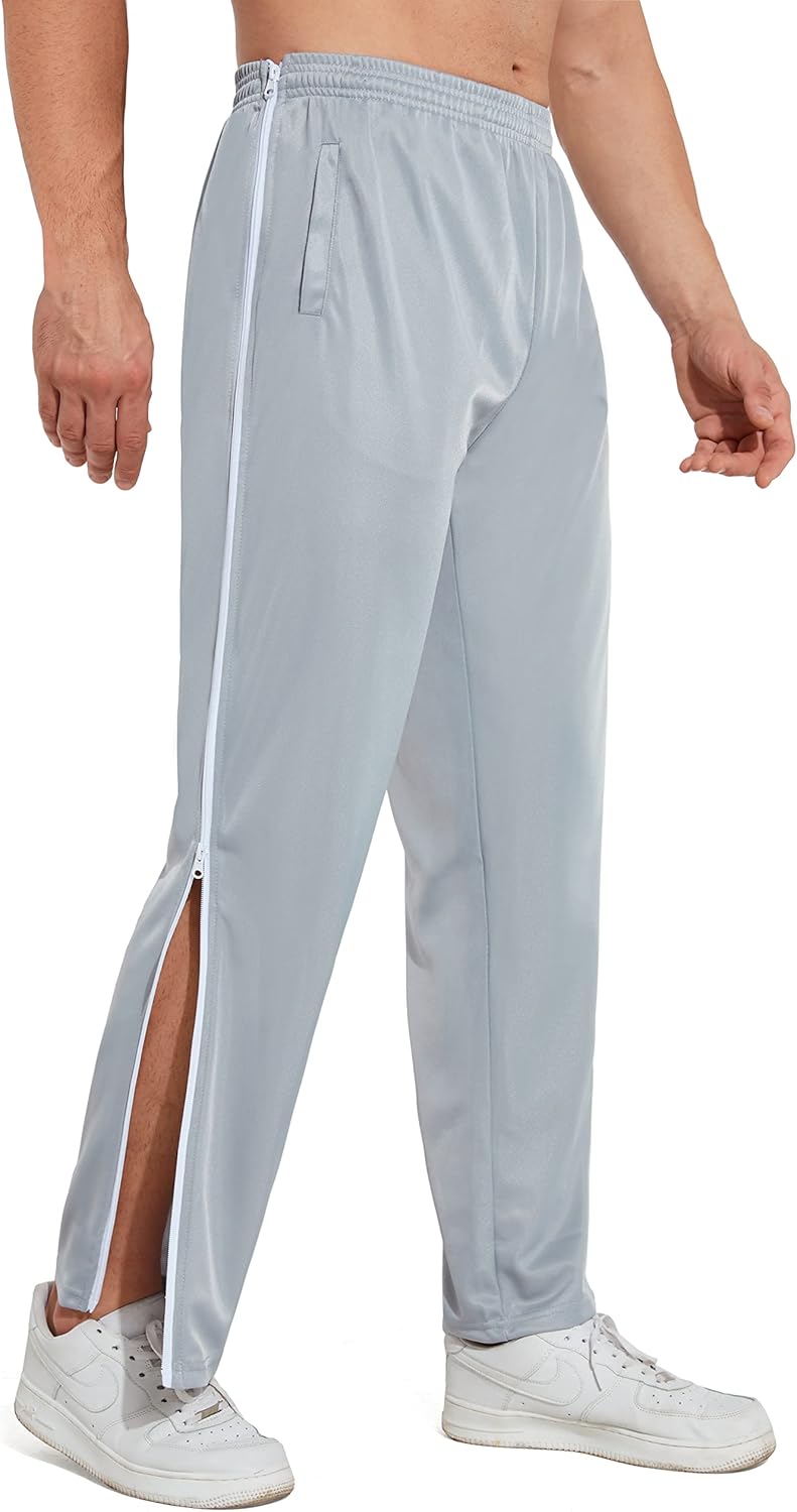 AIFARLD Tear Away Pants for Men Side Zippers Mens Sweatpants with Pockets for Basketball Knee/Leg Post-Surgery - Image 10