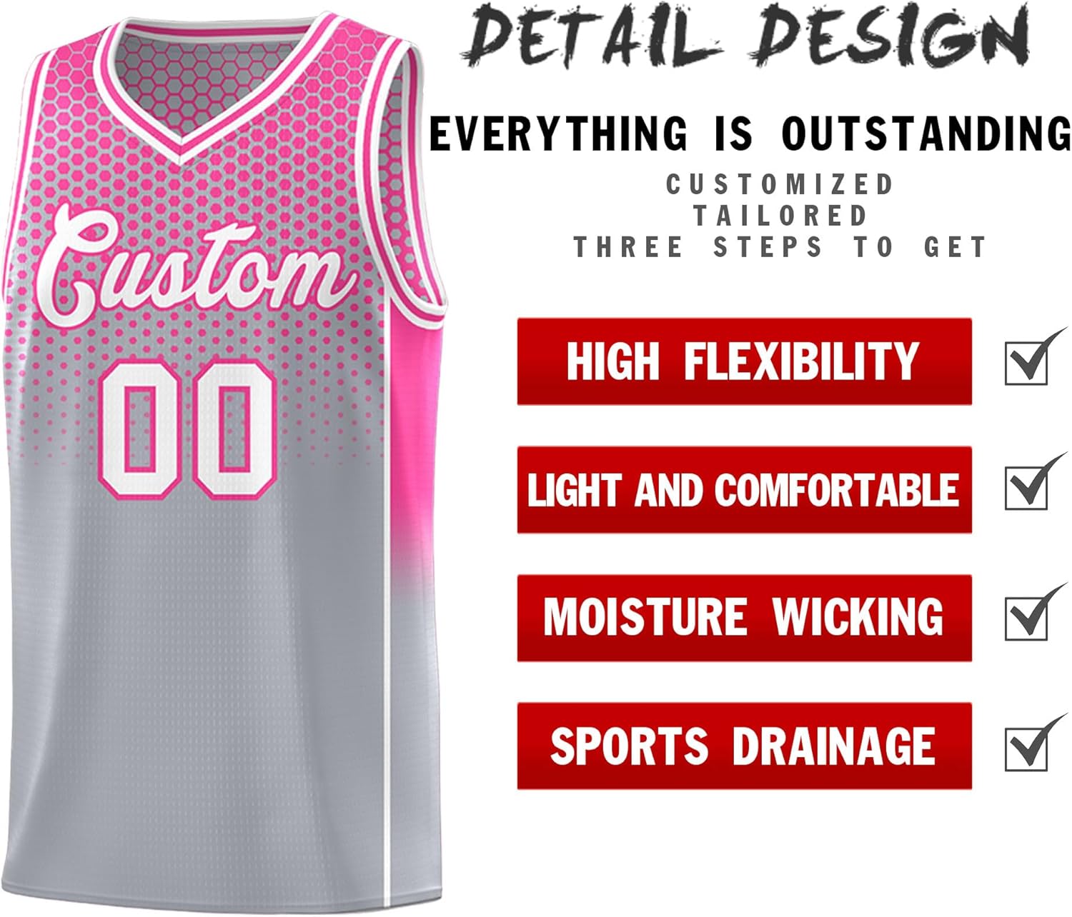 KXK Personalized Your Own Team Reversible Basketball Jersey for Men Women Youth - Custom Add Print Name Number Logo - Image 2