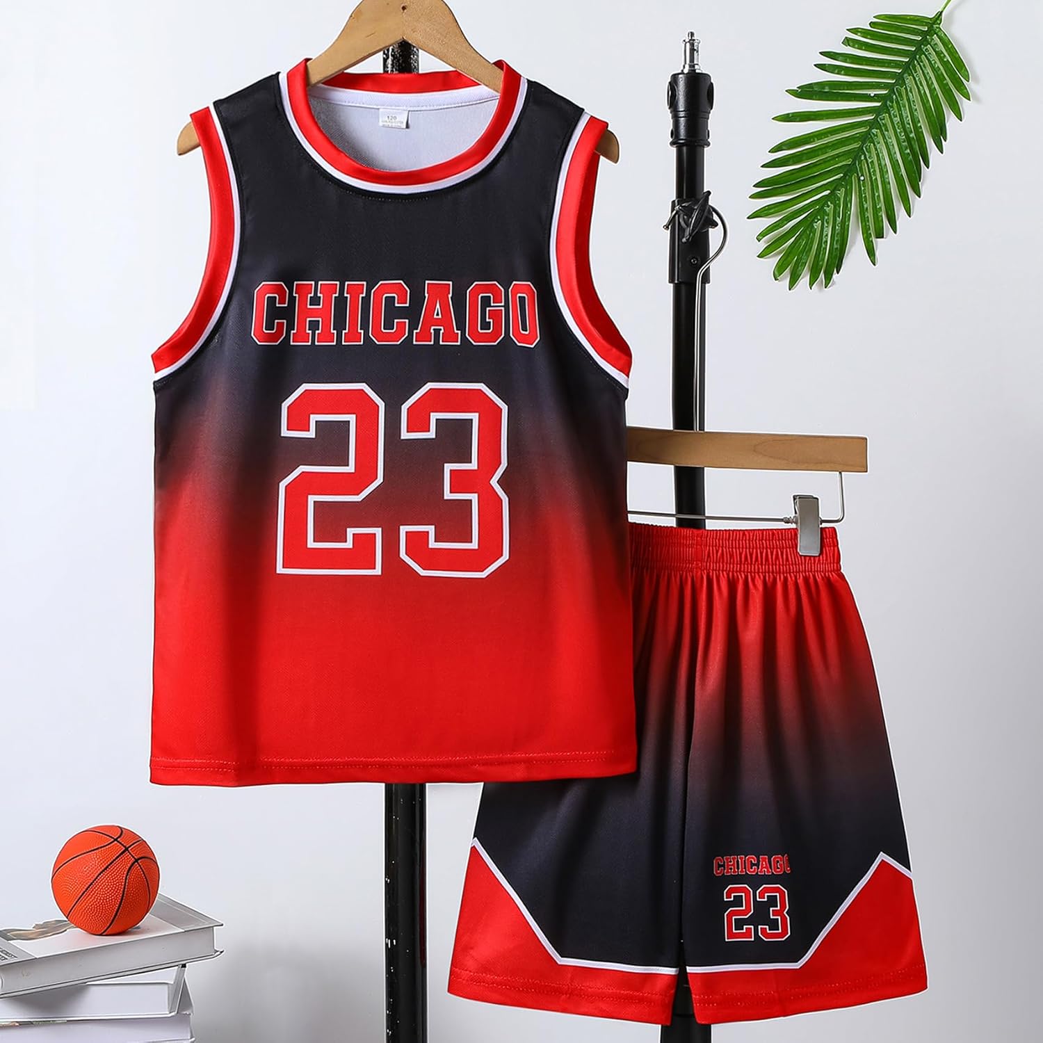 Basketball Jerseys 23# for Kids Youth Sports T-Shirt Jersey Boys Girls Gradient Basketball Uniform Set 6-16Years - Image 2