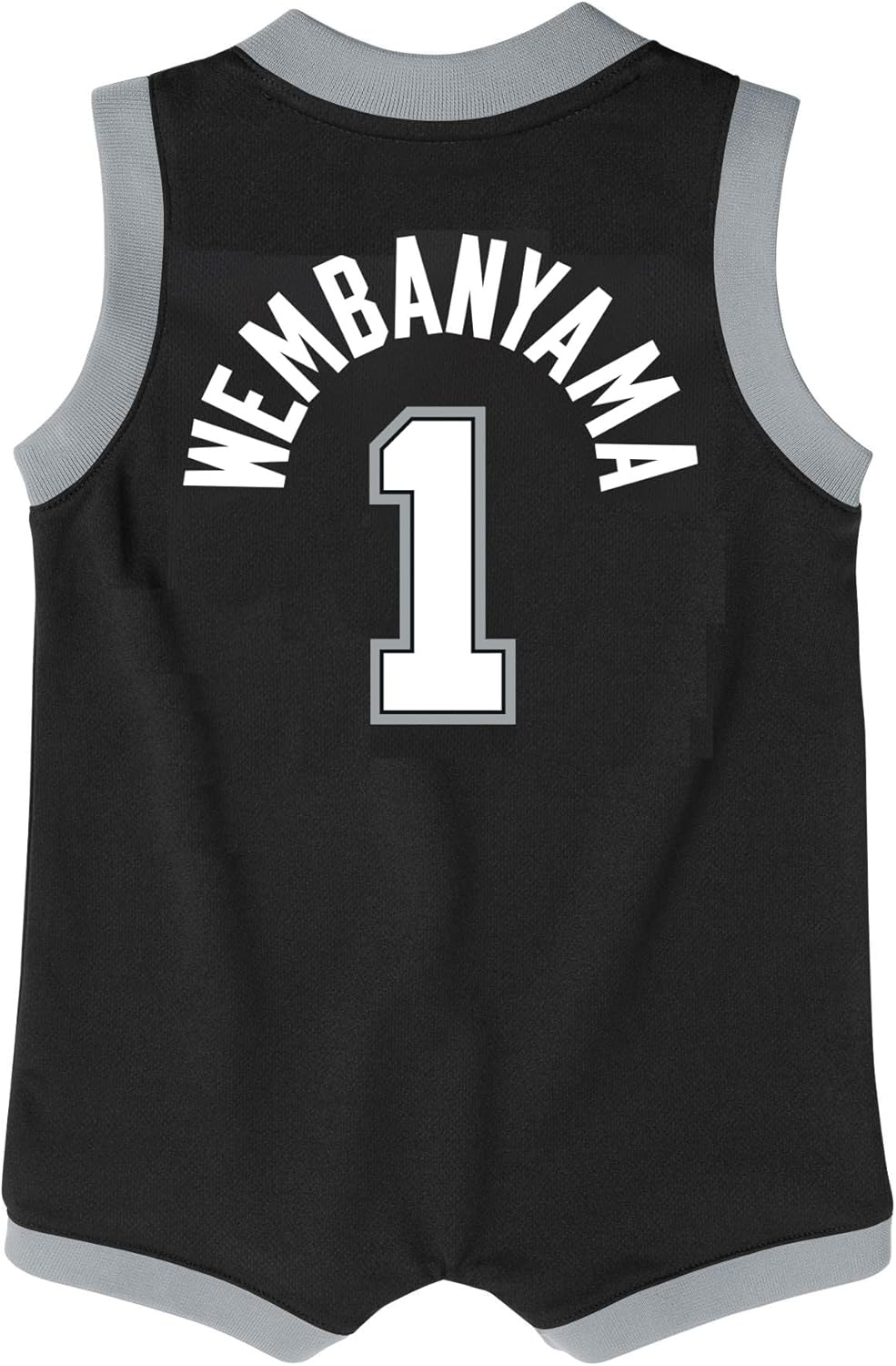 Victor Wembanyama San Antonio Spurs NBA Infants 12-24 Months Black Icon Edition Romper Onesie Player Jersey - Image 3