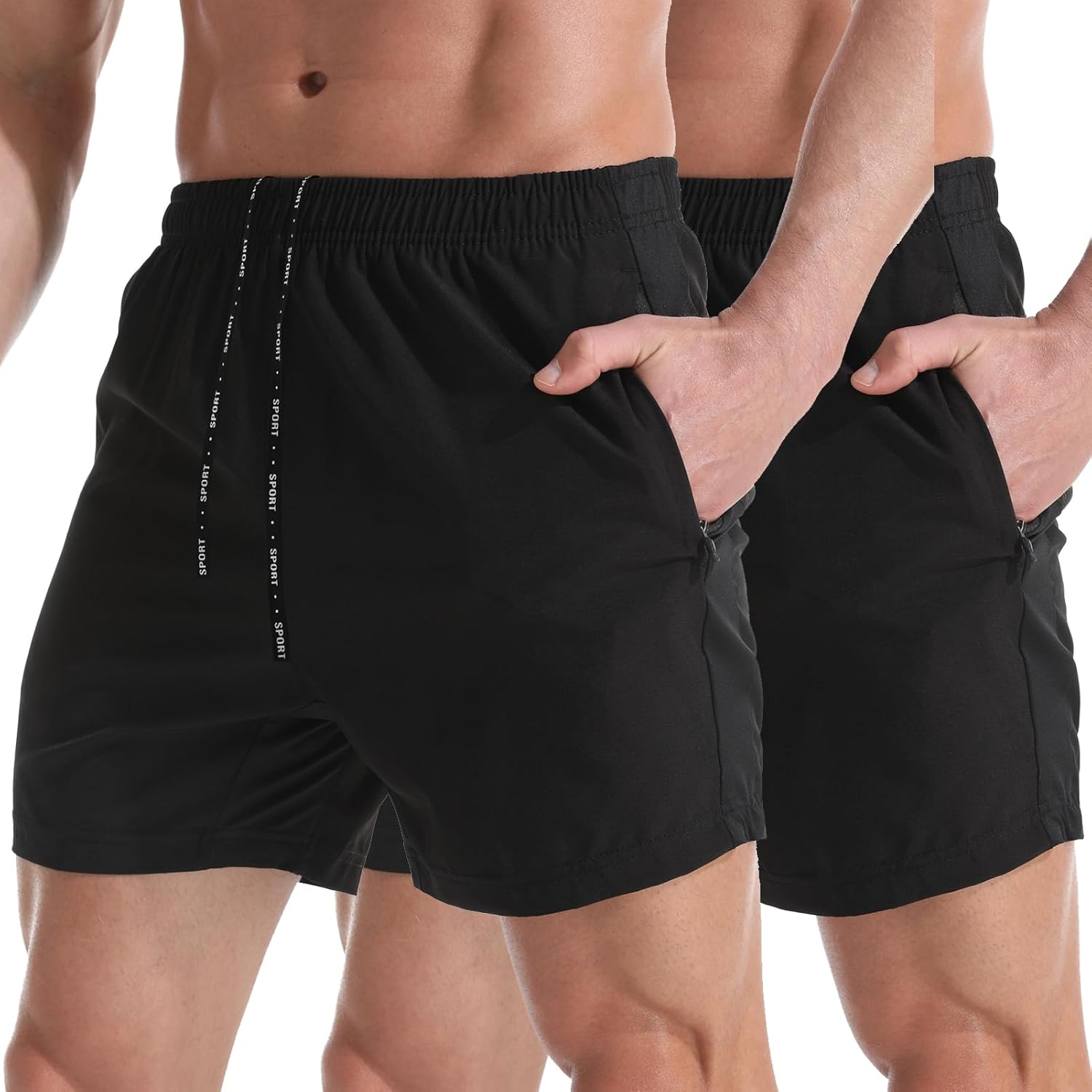 VPOS Gym Shorts for Men 5 Inch - Lightweight Mens Athletic Shorts Quick Dry Workout Running Shorts with Zipper Pockets - Image 16