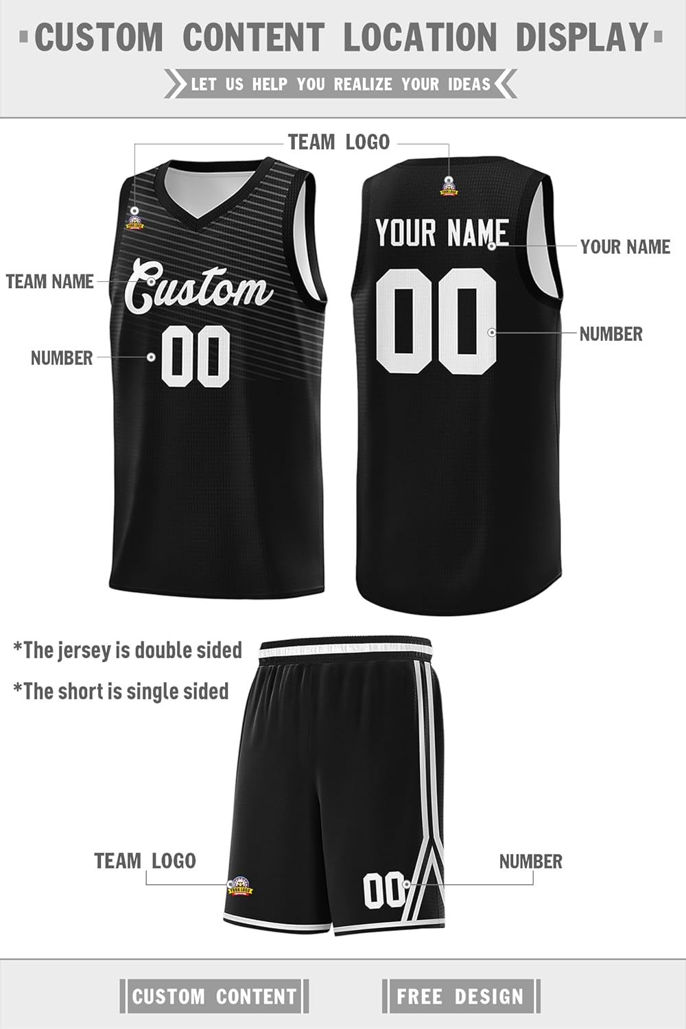 Custom Reversible Basketball Jersey Uniform Suit for Men Women Kids Personalized Jerseys Printed Name Number Logo - Image 4