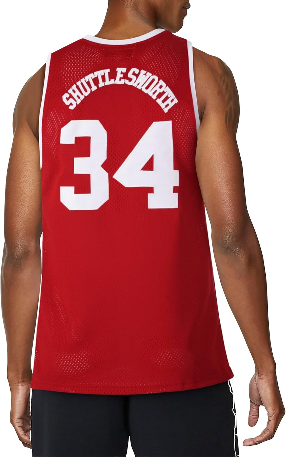 Mens Premium Heavy Mesh Shuttlesworth Big State 34" Basketball Jersey Sleeveless Tank Top - Image 2