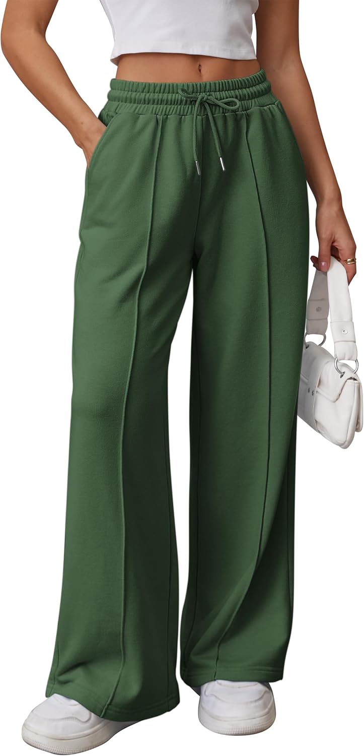 ATHMILE Womens Wide Leg Sweatpants High Waisted Baggy Pants Fashion Teen Girl Drawstring Athletic Joggers - Image 21