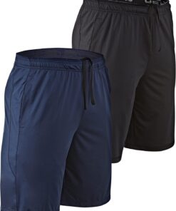DEVOPS Men's 2-Pack Loose-Fit 10" Workout Gym Shorts with Pockets