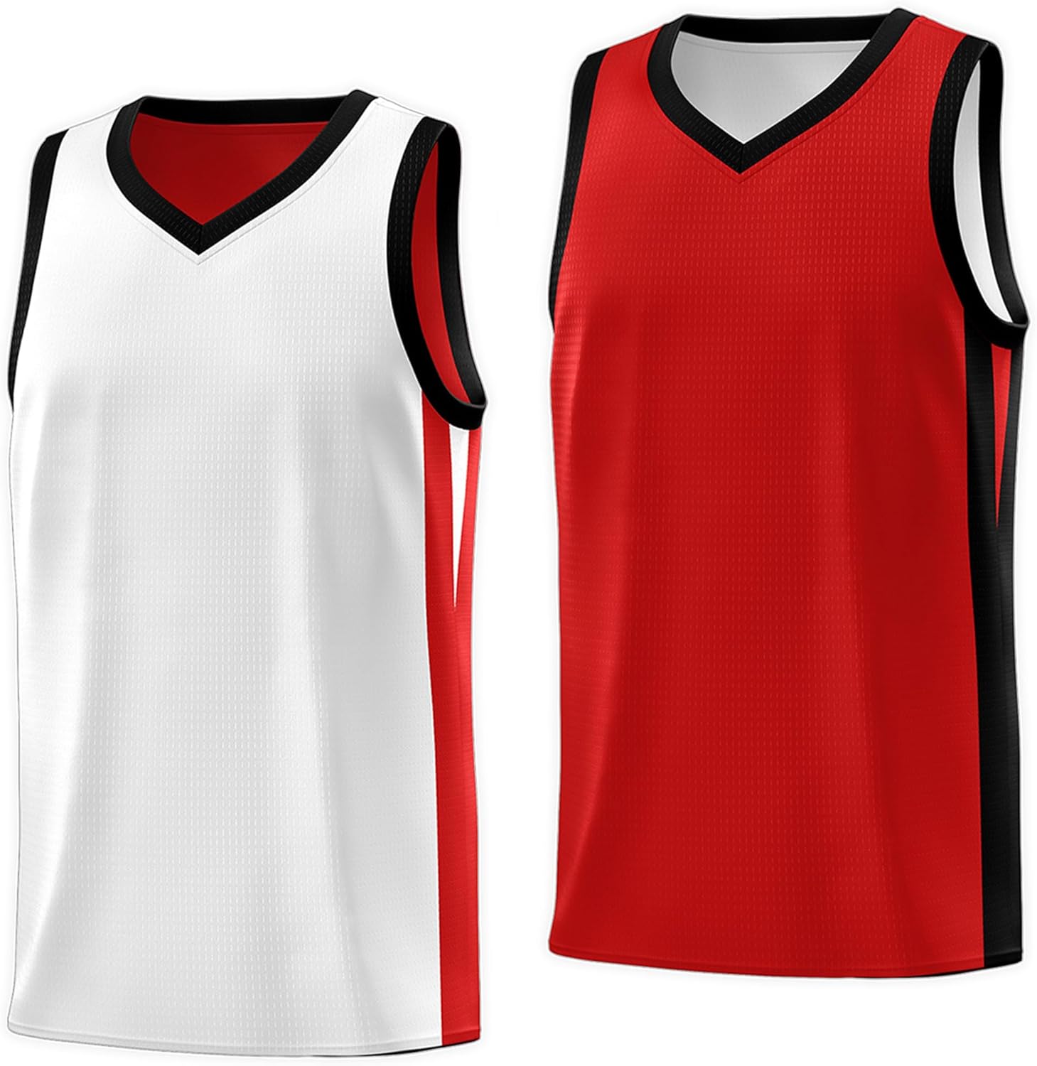 KXK Men's Reversible Basketball Jersey Plain Athletic Sleeveless Tank Top Basketball Shirt Practice Team Uniform - Image 14