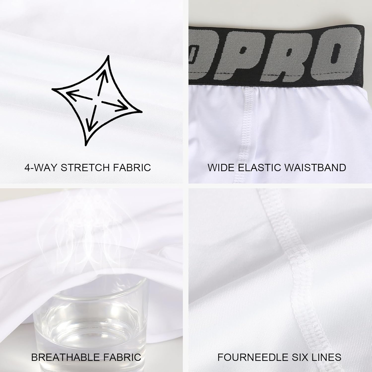 HYCOPROT Boys' Compression Pants Youth Leggings Tights Kids Athletic Sports Base Layer for Running Football Basketball - Image 4