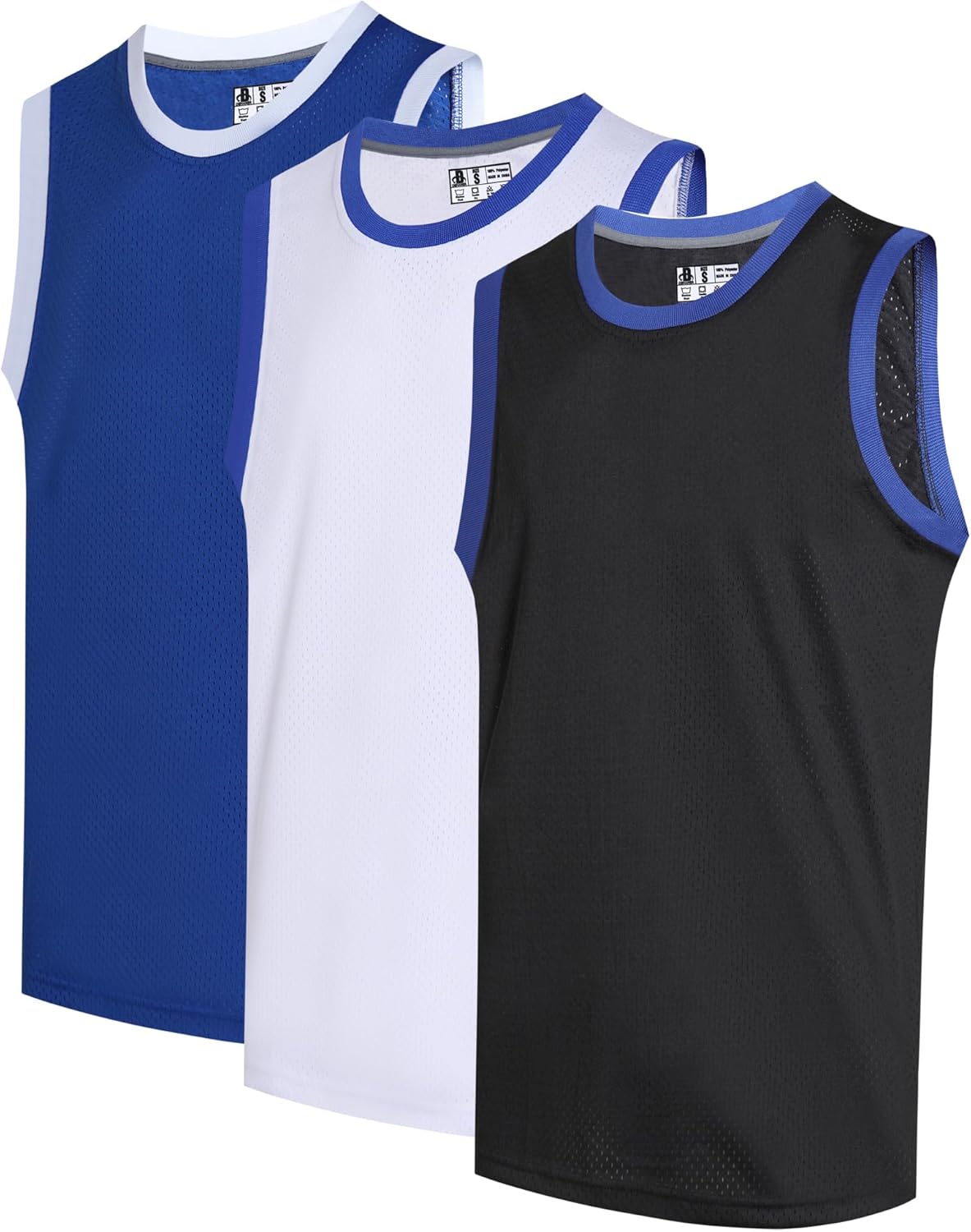 3 Pack Men's Blank Basketball Jerseys Mesh Performance Athletic Team Sports Uniforms Bulk Shirts - Image 11