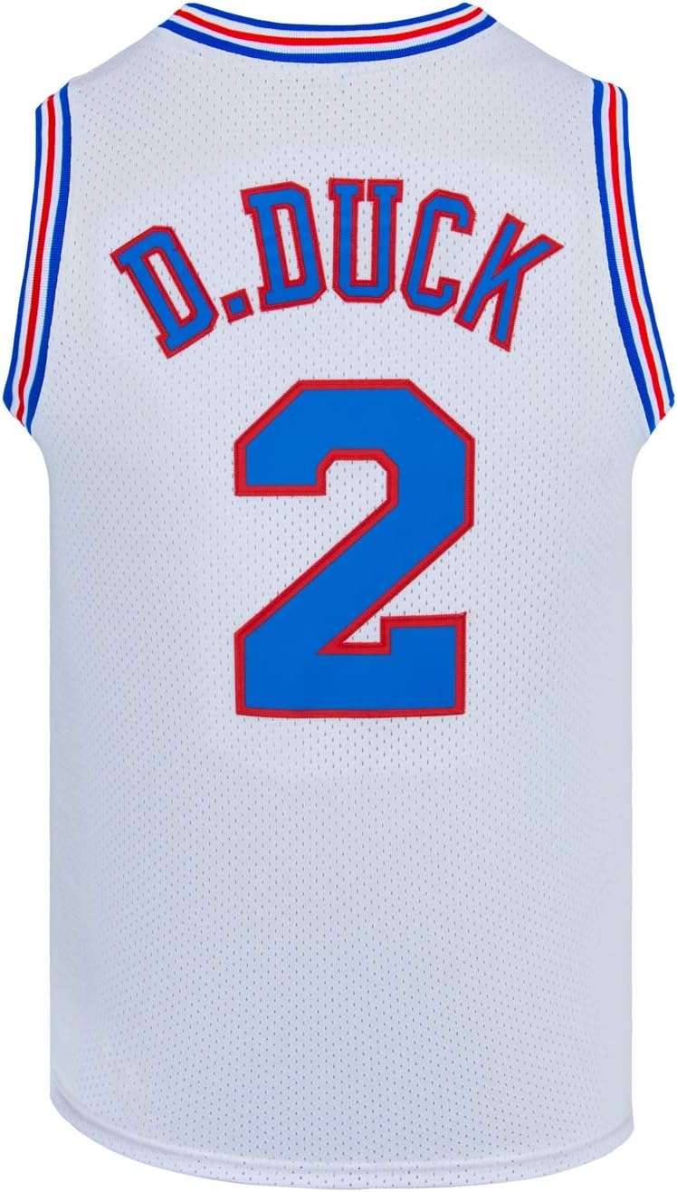 CNALLAR Mens Basketball Jersey #2 D Duck 90s Moive Space Shirts