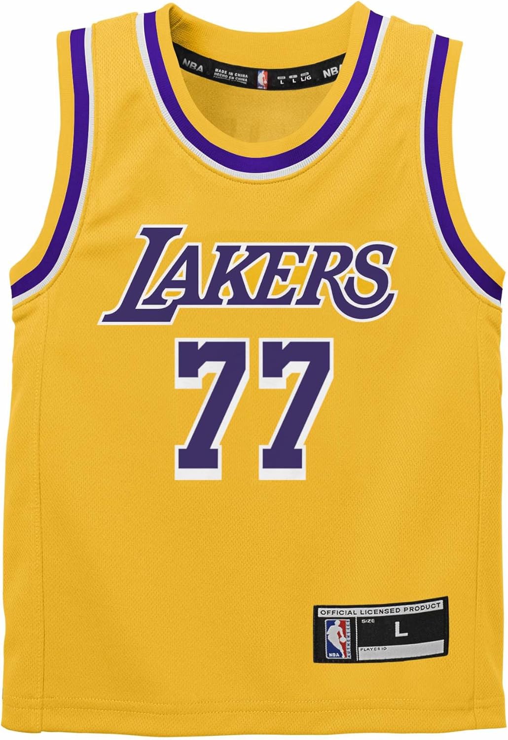 Luka Doncic Los Angeles Lakers NBA Kids 4-7 Yellow Gold Icon Edition Player Jersey - Image 2