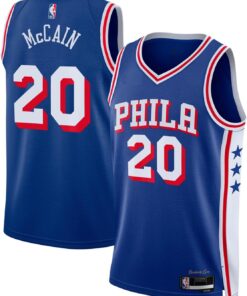 Jared McCain Philadelphia 76ers NBA Kids Youth 8-20 Blue Icon Edition Swingman Jersey