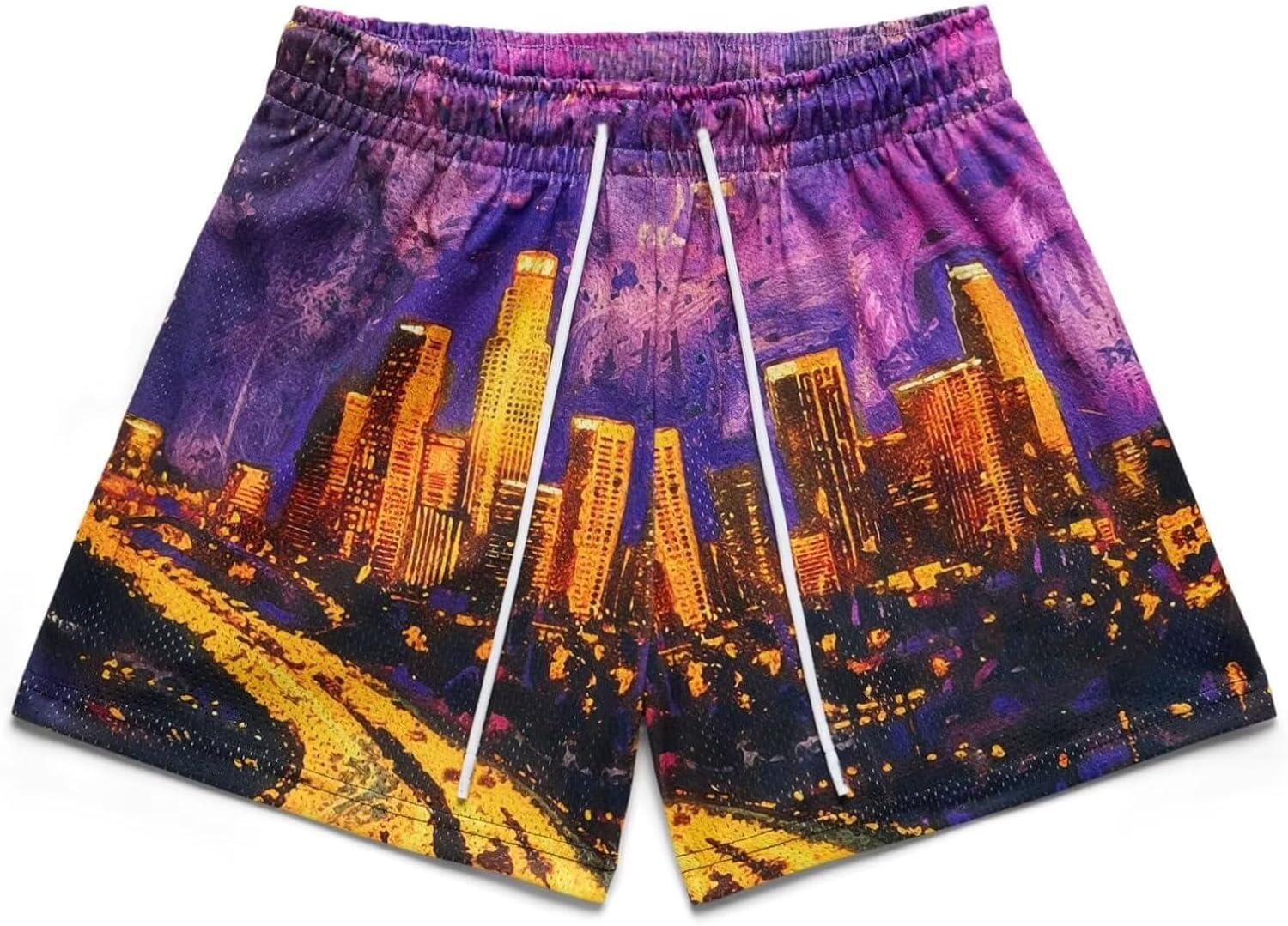 Men’s Mesh Basketball Shorts Camo Print Breathable Athletic Shorts Running Gym Outdoor Casual Wear - Image 28