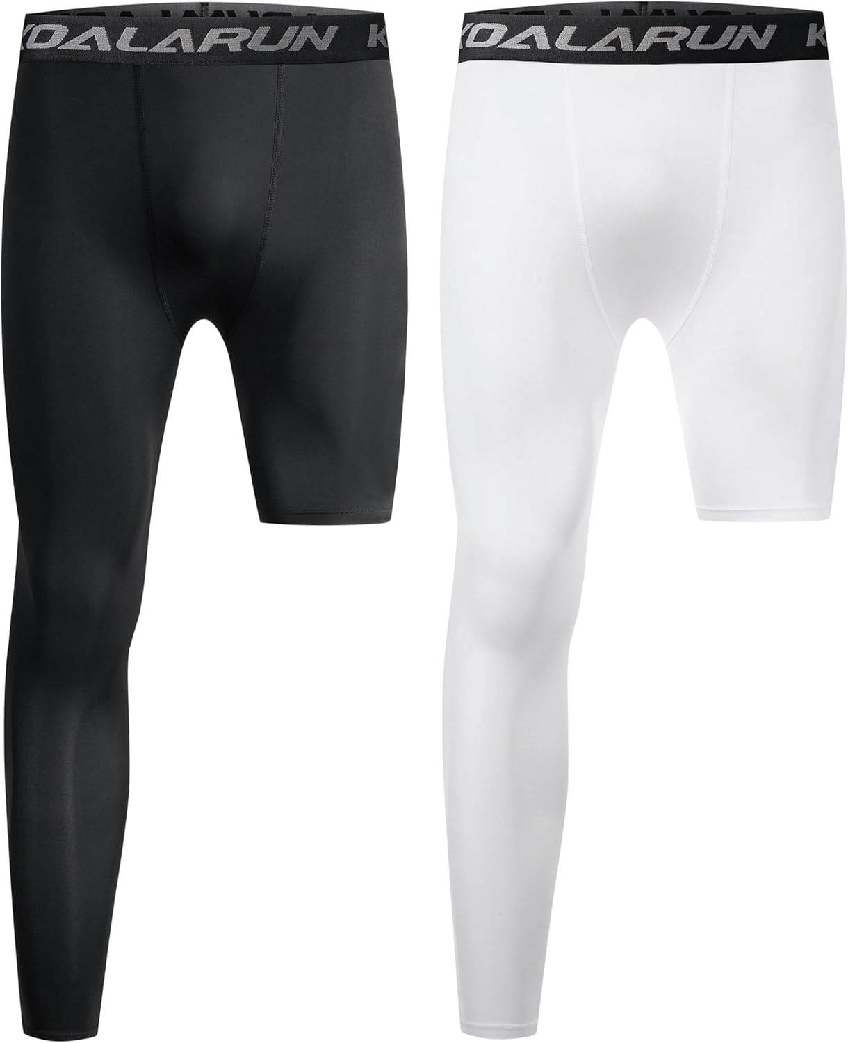 One Leg Compression Tights Full Length for Basketball Single Leg Long Pants Sports Base Layer Leggings 1-2 Pack - Image 9