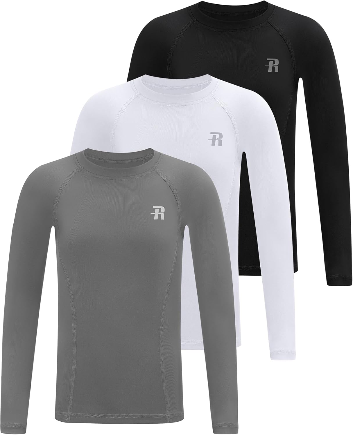 Runhit Boys Compression Shirt Kids Long Sleeve Athletic Undershirt Youth Quick Dry Base Layer for Football Baseball - Image 11