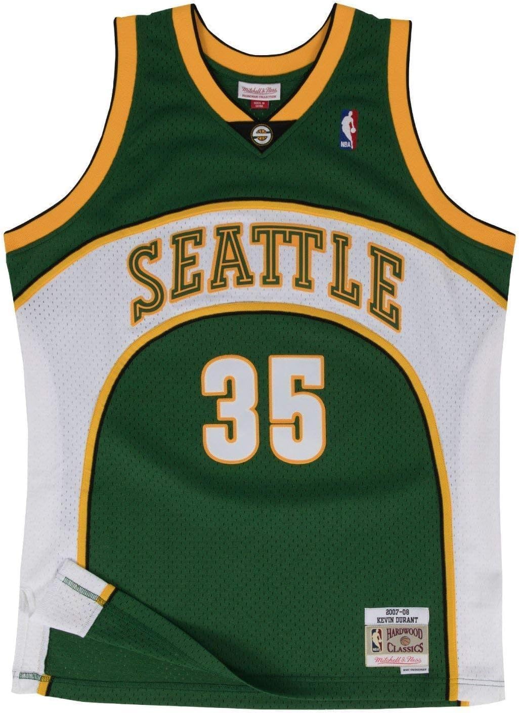 Mitchell & Ness Kevin Durant Seattle Supersonics NBA Throwback Jersey - Green (US, Alpha, Large, Regular, Regular)