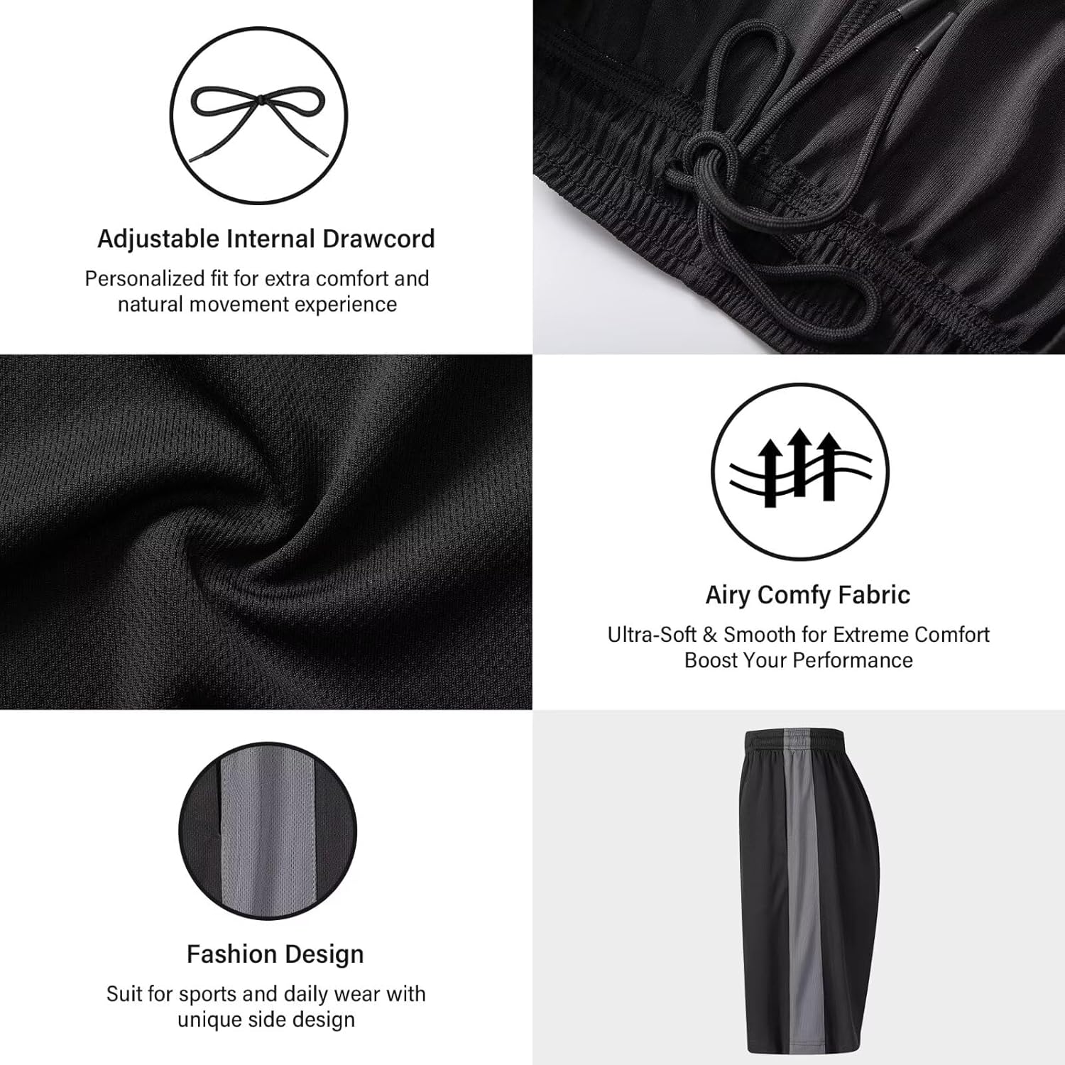 Men's Long Athletic Shorts Basketball Gym Quick Dry Camo Shorts with Pockets - Image 4