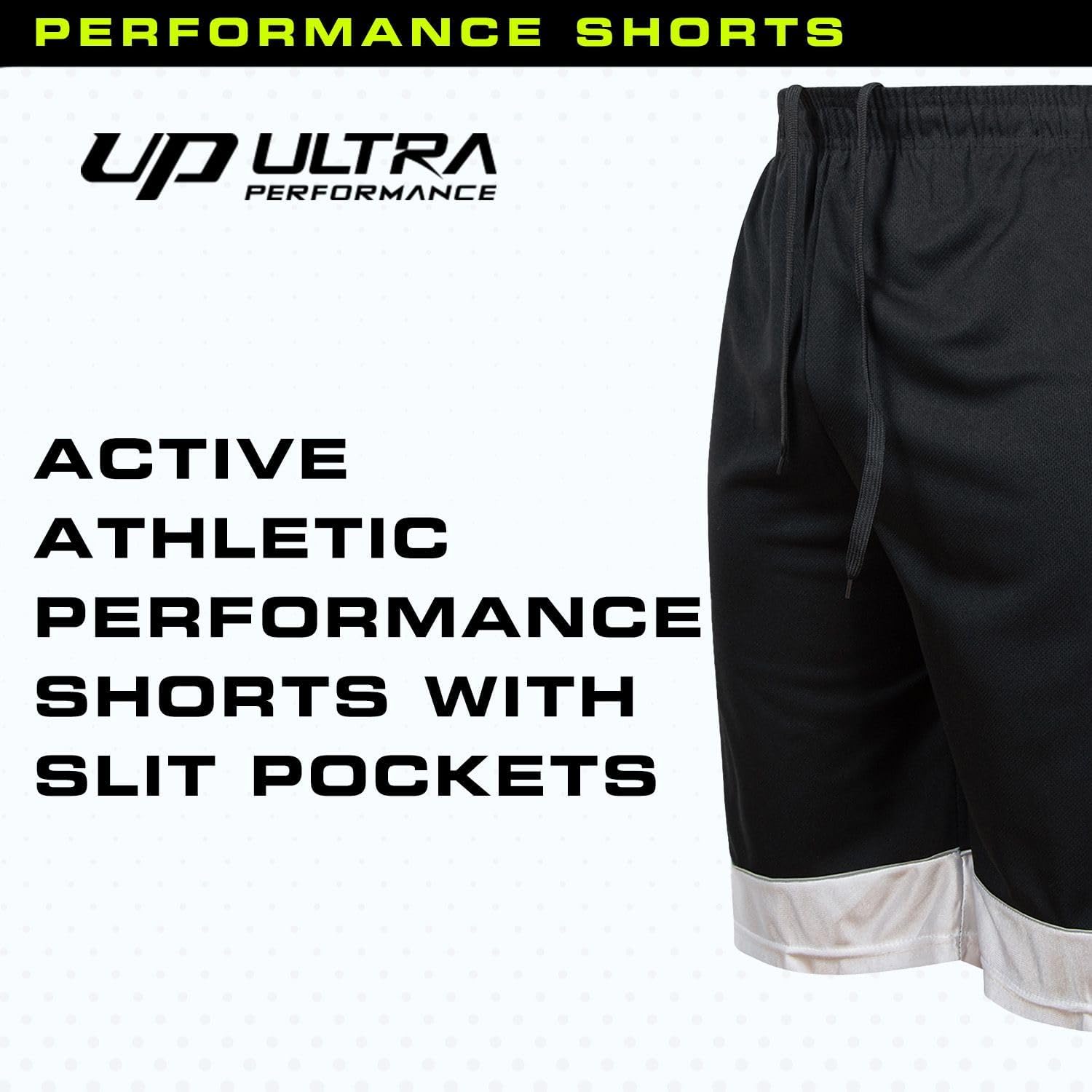 Ultra Performance 5 Pack Mens Shorts, Athletic Gym Shorts Workout Basketball Shorts for Men, SM - 5X - Image 4