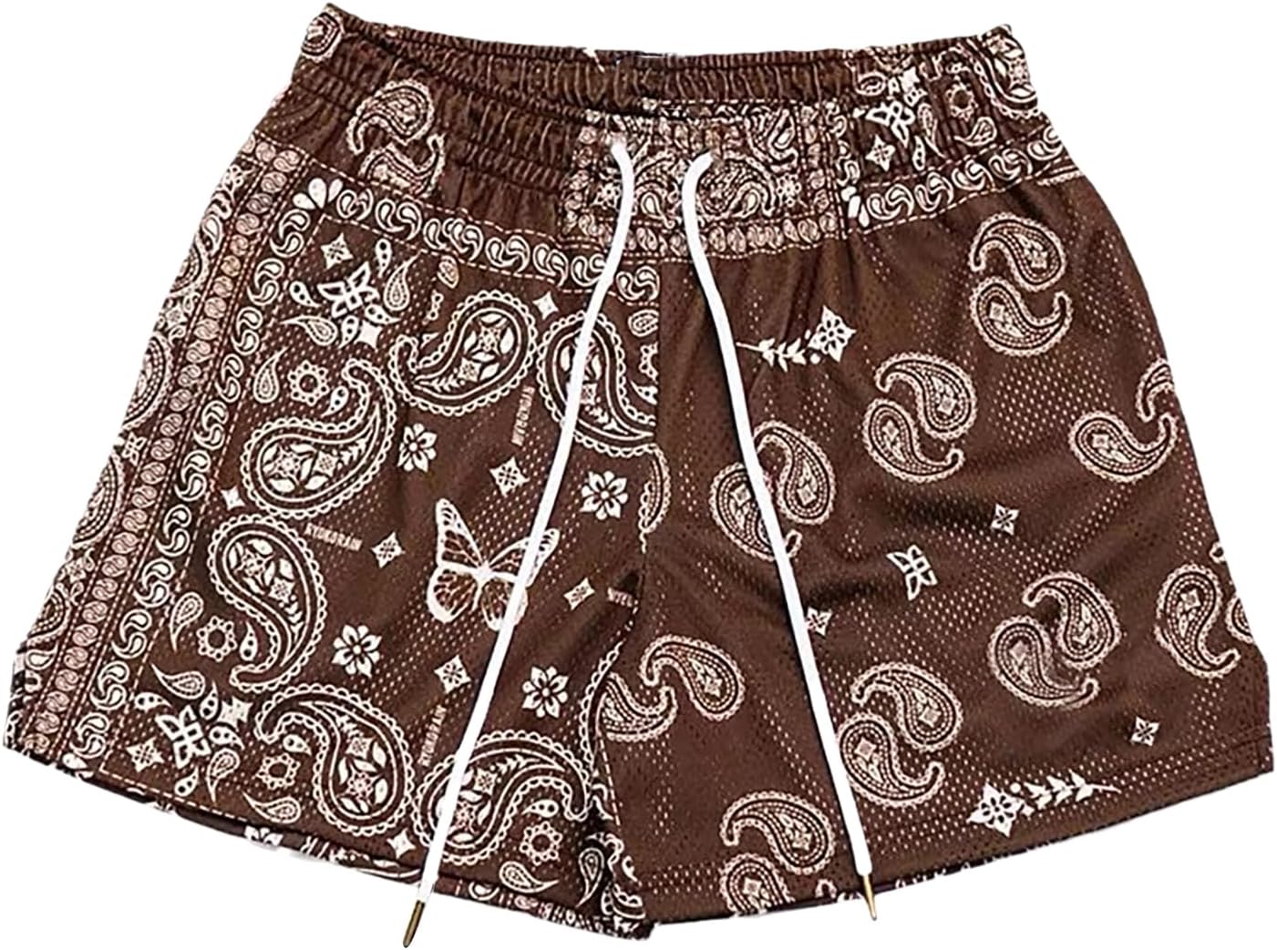 BOOMLEMON Mens Paisley Shorts Mesh Graphic Print Retro Casual Shorts Athletic Gym Basketball Running Short Pants - Image 10