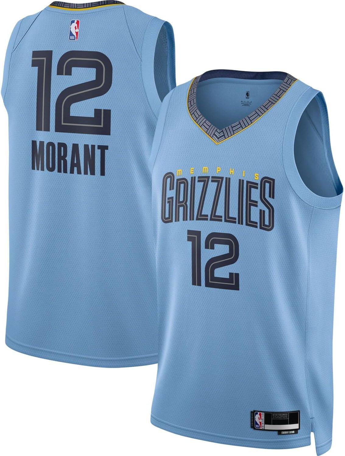 Outerstuff Ja Morant Memphis Grizzlies NBA Kids Youth 8-20 Light Blue Statement Edition Swingman Jersey