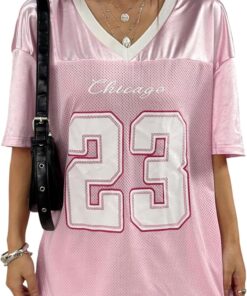 Floerns Women's Camo Print Team Sports T Shirts V Neck Basketball Jersey Tee Shirts