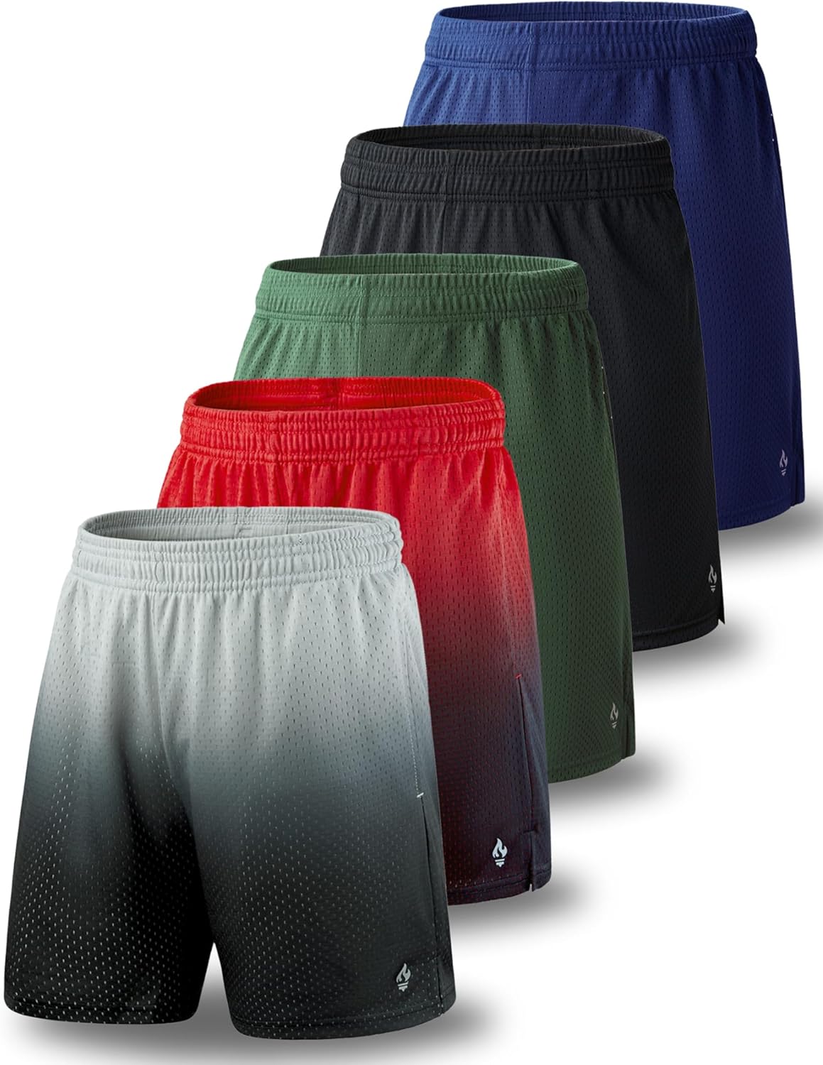 Liberty Pro 5 Pack: Mens Athletic Shorts, 9" Mesh Basketball Shorts Men Active Gym Shorts with Pockets - Image 8