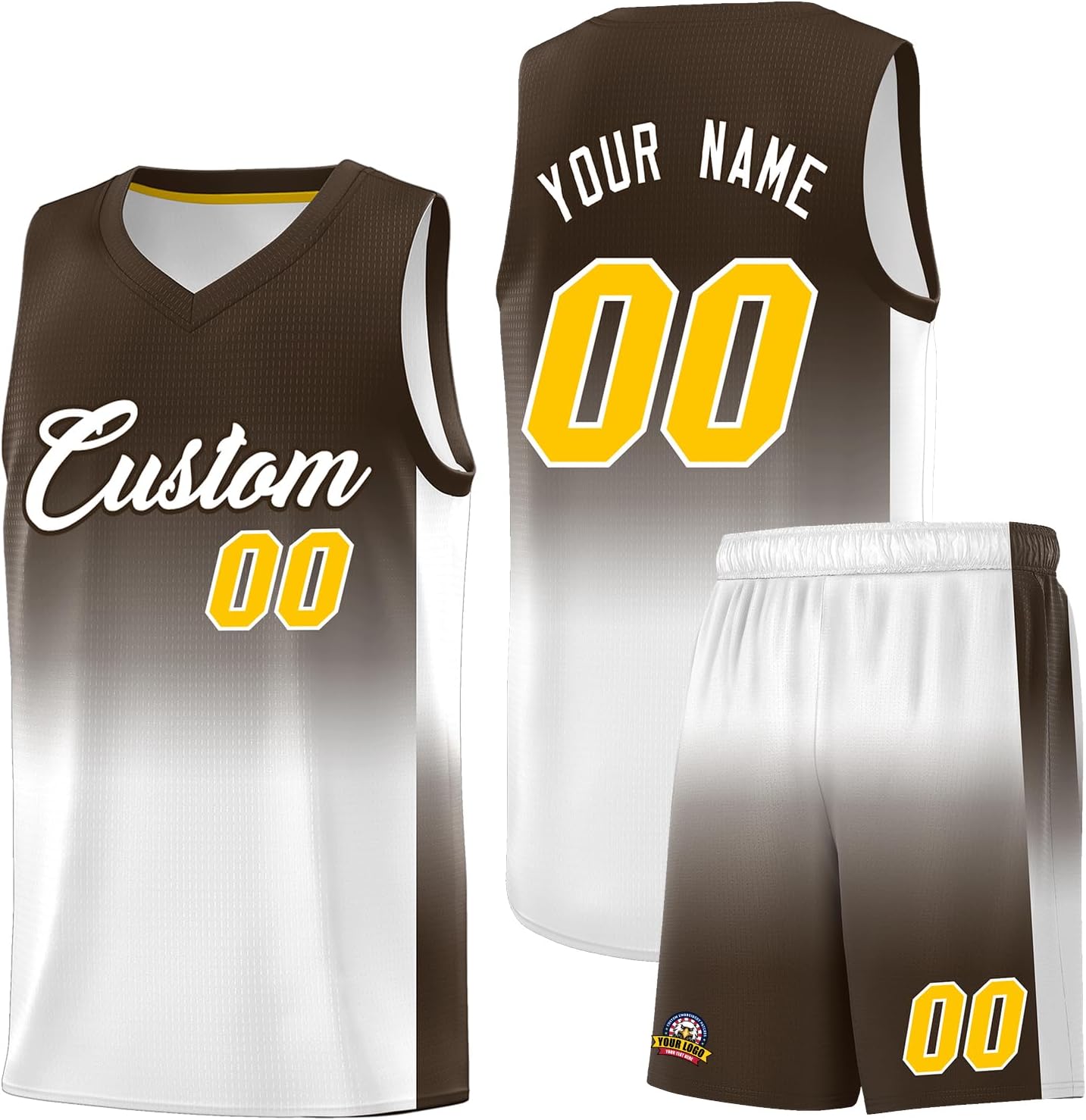 KXK Personalized Gradient Basketball Jersey Shorts Printed Team Jersey with Name Number for Men Youth Basketball Uniform - Image 11