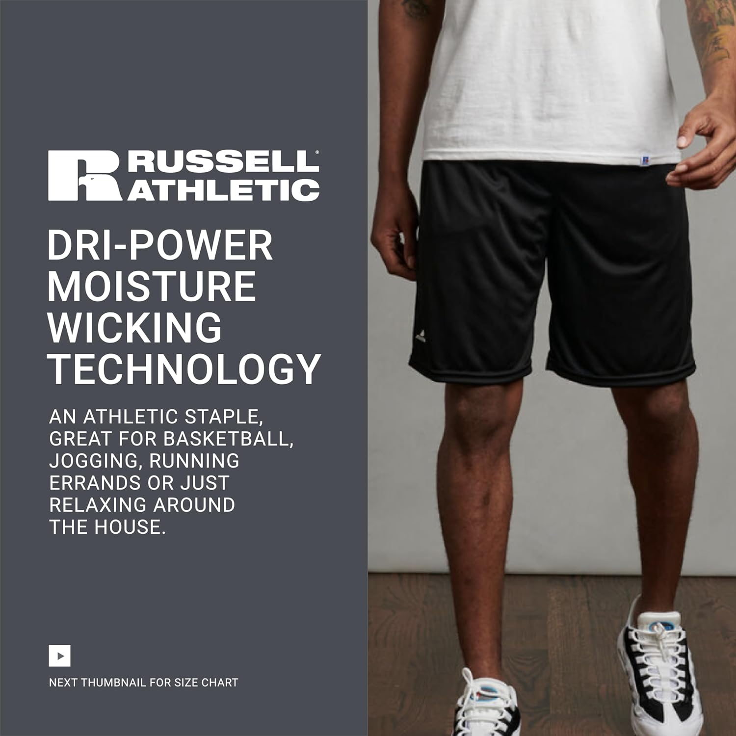 Russell Athletics Men's Dri Power Essential Performance Shorts with Pocket - Workout and Gym Active Wear - Image 6