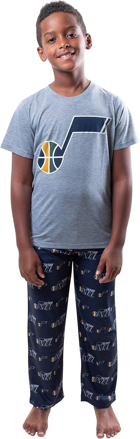 Ultra Game Youth NBA Official 2 Piece Pajama Pants & T-Shirt Set - Image 45